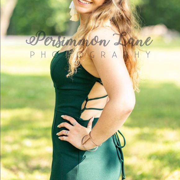 Green back prom dress - Picture 4 of 5
